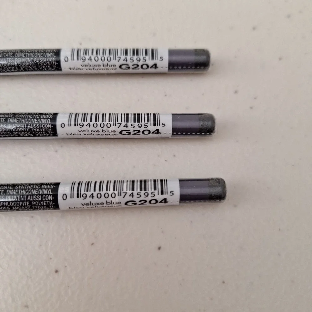 3 Set AVON GLIMMERSTICKS CHROMES EYE LINER - Veluxe Blue- G204 - New Sealed
